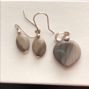 Earrings and pendant
